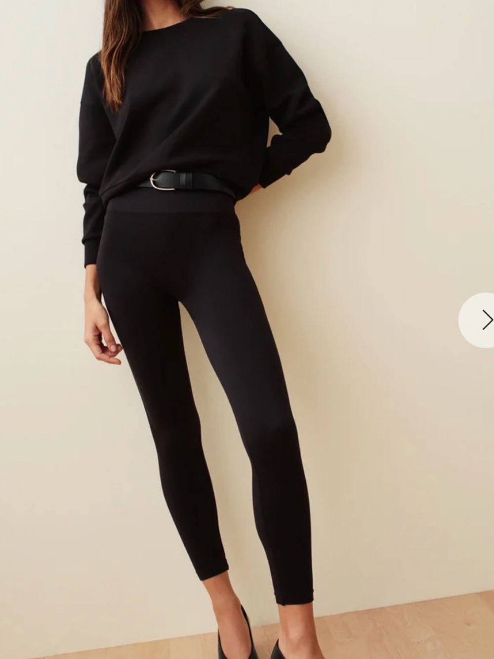 SPANX Ribbed Knit Ankle Legging – Black